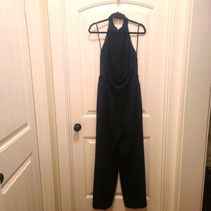 St.John Marie Gray 2000’s Jumpsuit - Black Y2K Vintage Knit Halter Jumpsuit Sz14